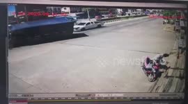Thai truck driver 'deliberately flips vehicle' to avoid crashing into people after brakes failed