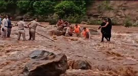 Two girls rescued after risking their lives for a selfie in middle of river in India