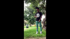 A DJ from Los Angeles skillfully manages the Kendama