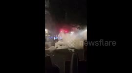One person stabbed as protesters in Portland hit with tear gas by police