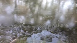 Two brothers find a frozen pond in rural NSW and have heaps of fun playing around with it
