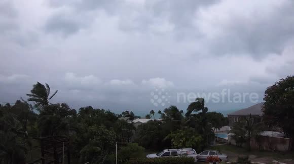 Hurricane Isaias Nassau Bahamas Clouds Time-lapse East End of New Providence Saturday August 1st Afternoon 4k
