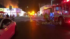 Building fire on the corner of Sierra Bonita and Sunet. @KTLA #WestHollywood https://t.co/M2nrCSQpMc