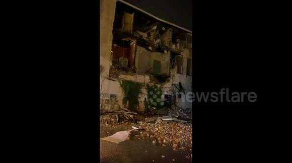 Furniture Store And Building Severely Damaged After Tornado Touches