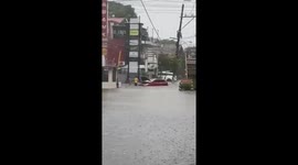 Flooded road philipines