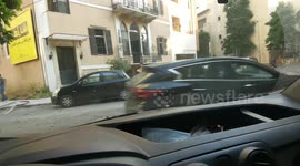 Beirut streets couple of minutes after the Beirut Blast