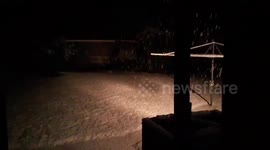 Watch amazing sight of first snowfall for 100 years in Launceston, Tasmania