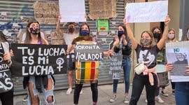 Protesters demonstrate after hairdresser accused of abusing minors reopens store in Buenos Aires