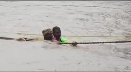 Dramatic footage shows tribes being rescued from floods in southern India