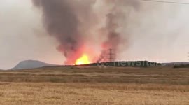 Spain: Lightning Strike Causes Fire In Navarre