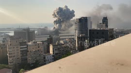 Slow motion HD footage of devastating Beirut blast (longer version)