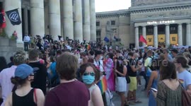 LGBT protest in Warsaw