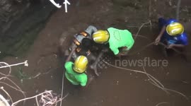 Indian man rescued after getting stuck down 70-foot well when hunting dove