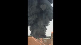 Plums of smoke engulf Industrial site in Birmingham