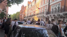 Protest takes place outside Belarusian embassy in UK in wake of election