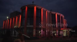 UK theatre lights up red for arts industry struggling with coronavirus closures