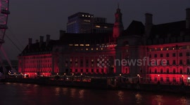 Live events workers turn London landmarks red in call for government support
