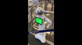 Robot giving covid -19 advices