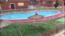 Spain: Violent hailstorm pounds Ciudad Real