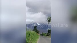 Mount Sinabung volcano erupts again in Indonesia