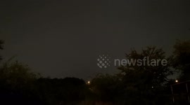 Lightning lights up London skies