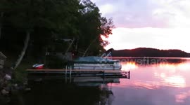 Beautiful sounds of the Loon singing at sunrise on Pike Lake Chain