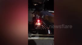Delivery rider gives front lift home after bike broke down