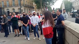 Lebanese and Belarusians protest side-by-side In London to protest against their governments