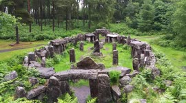 Mobile Walkaround Footage of Druid's Temple,Ripon,Yorkshire HD