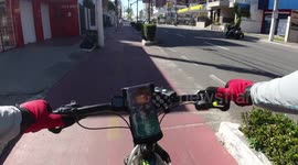 Buying brazilian barbecue on the street.