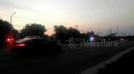 Police vehicles at scene of hostage situation in Cedar Park, Texas