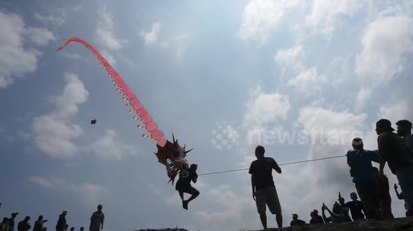 Grand kite festival held during Indonesian 75th Independence Anniversary