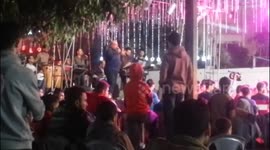 The fireworks explosion at party