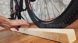 Smooth Cycling on $7 Homemade Bike Rollers - B Roll version