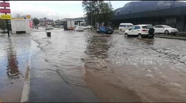 Rain flooding parts of Paarl Western Cape South Africa