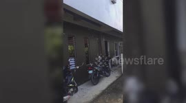 Buildings damaged by earthquake in the Philippines