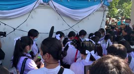 Hundreds of Thai students protest outside government education offices