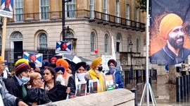 'Free Jaggi' protest takes place opposite 10 Downing Street against human rights violations in India