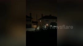 Sparks fly from power lines as Storm Ellen hits Ireland