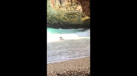 Extreme Selfies in a Wave. Uluwatu, Bali
