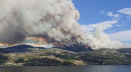 Christie Mountain fire in British Columbia, Canada now estimated to be 2,000 hectares
