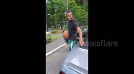 The most incredible basketball shot — and miss — you've ever seen ... from waaaaay downtown!