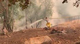Battling wildfire with few resources on ranch in Napa ca