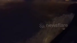 Residents battle through flooded roads in Delhi, India