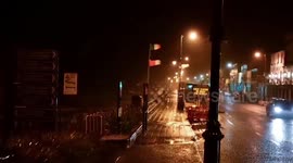 Heavy rain as Storm Ellen rain hits Blackrock, Ireland