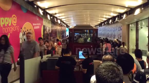 Time lapse tram ride in Hong Kong