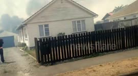 Large fire near Christchurch, New Zealand