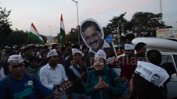 Historic win by AAP in Delhi elections