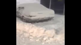 Heavy snow in Kamchatka, Russia