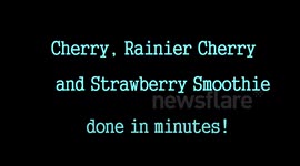 How To Make a Cherry, Rainier Cherry and Strawberry Smoothie in minutes!
